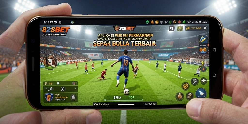 Tampilan gameplay menarik dari 828BET yang penuh aksi sepak bola.