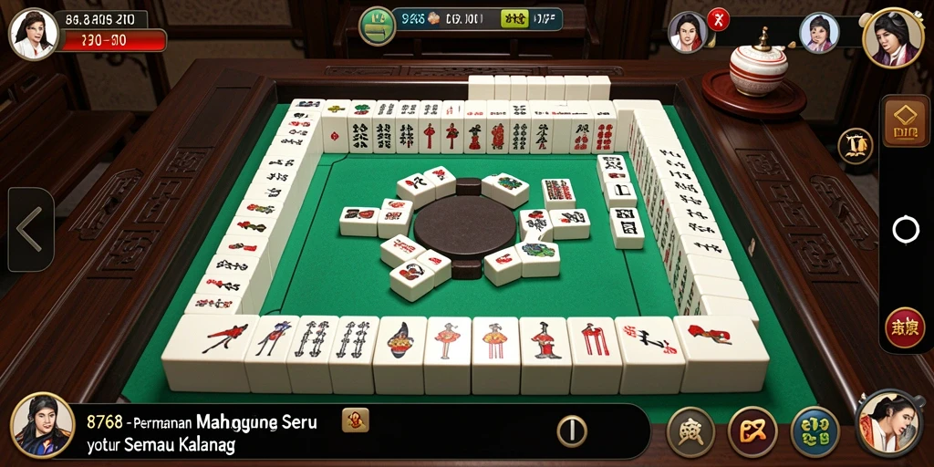 Tampilan screenshot permainan Mahjong yang mendebarkan dan penuh strategi.