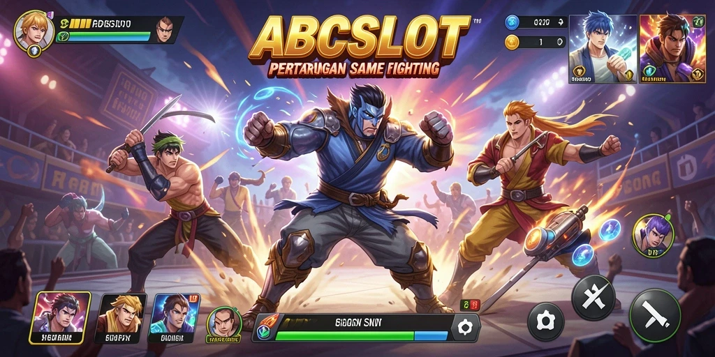 Tampilan seru dari gameplay Fighting di ABCSLOT.