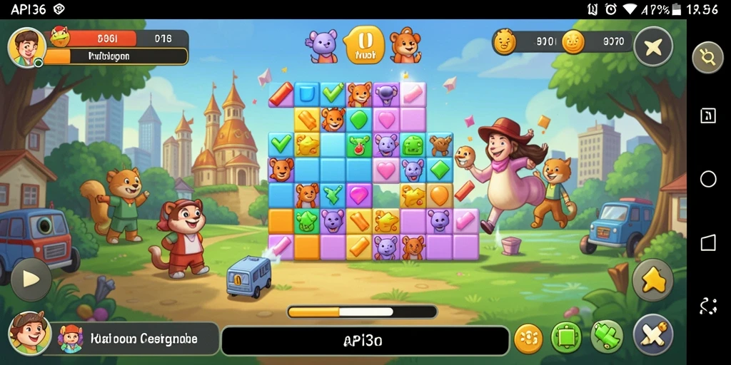 Tampilan gameplay API36 yang penuh warna dan tantangan.