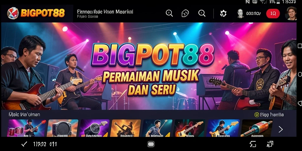 Tampilan gameplay seru dari BIGPOT88 dengan berbagai pilihan lagu.