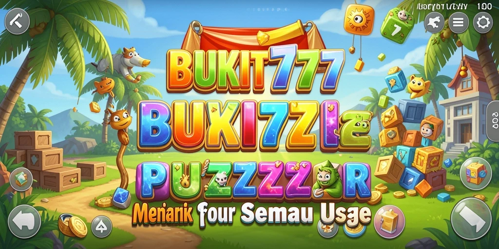 Tampilan gameplay BUKIT777 menampilkan puzzle interaktif yang menantang.