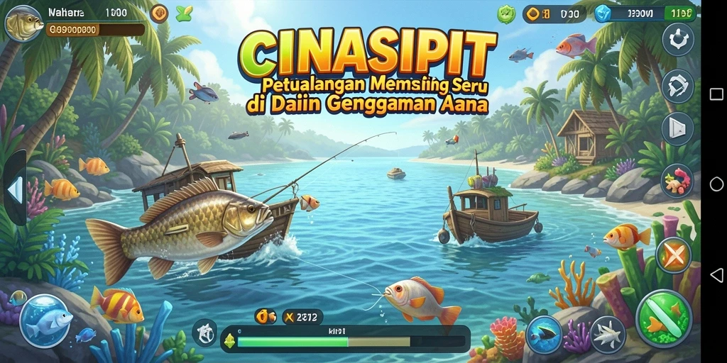 Gameplay CINASIPIT yang seru dalam suasana memancing.