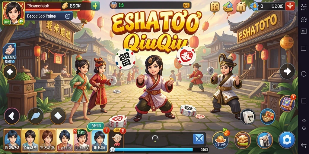 Screenshot ESHATOTO yang menampilkan serunya permainan QiuQiu.