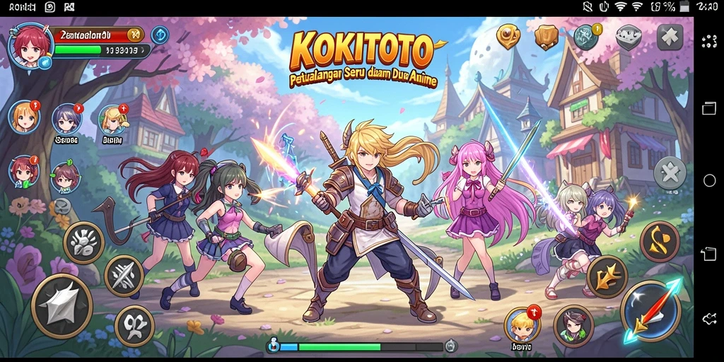 Gameplay KOKITOTO yang penuh warna dan karakter anime yang menarik.