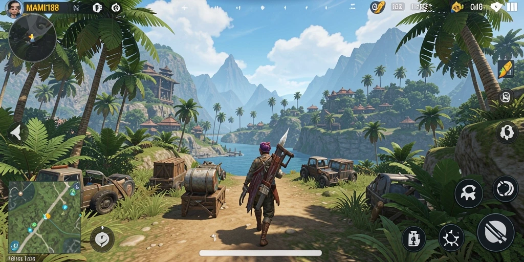 Tampilan gameplay MAMI188 di dunia terbuka yang luas dan menakjubkan.