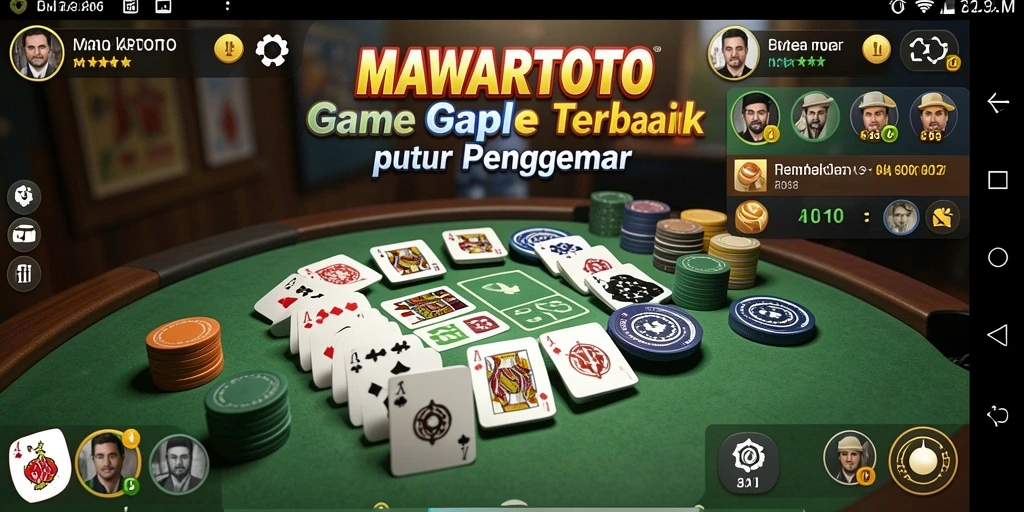 Tampilan gameplay seru MAWARTOTO dengan momen bermain Gaple.