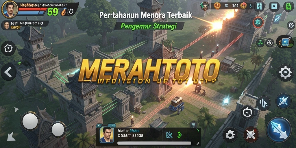 Menampilkan gameplay seru dalam permainan Tower Defense.