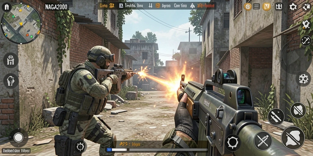 Tangkapan layar dari gameplay seru NAGA2000 di TPS.