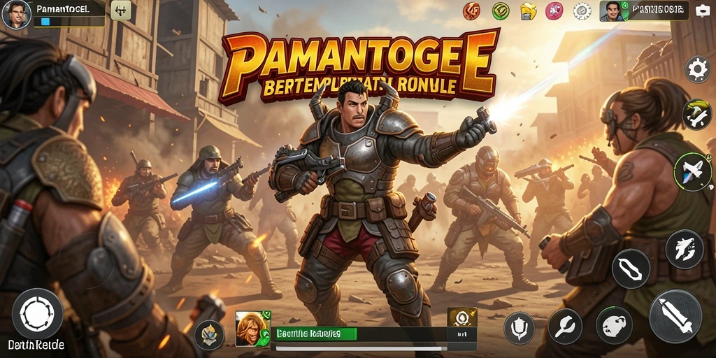 Screenshot gameplay PAMANTOGEL menampilkan aksi pertempuran mendebarkan.