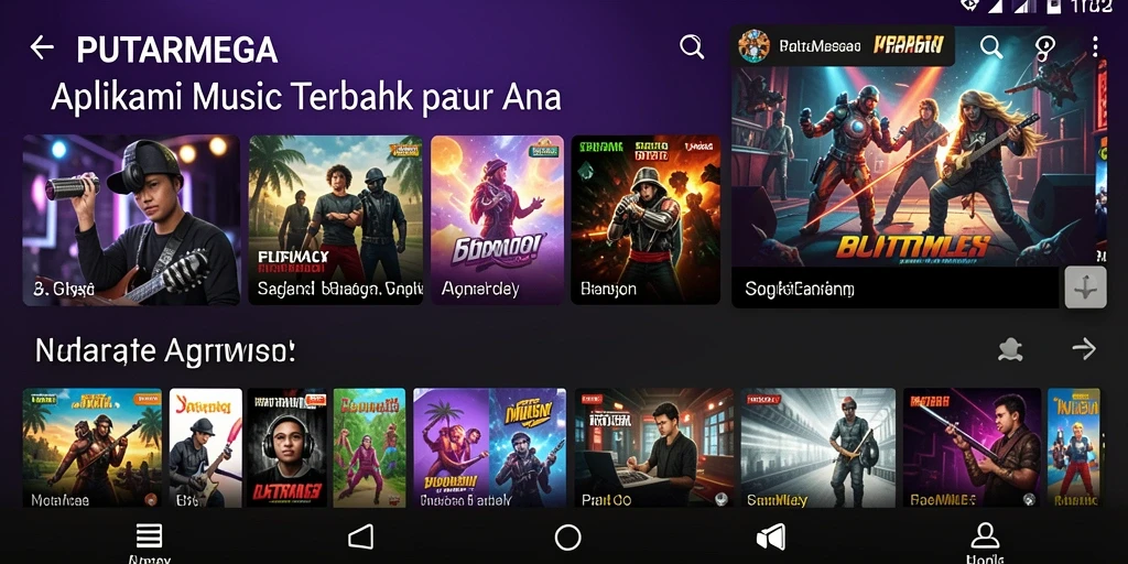 Screenshot gameplay PUTARMEGA menampilkan pengalaman musik yang seru dan interaktif.
