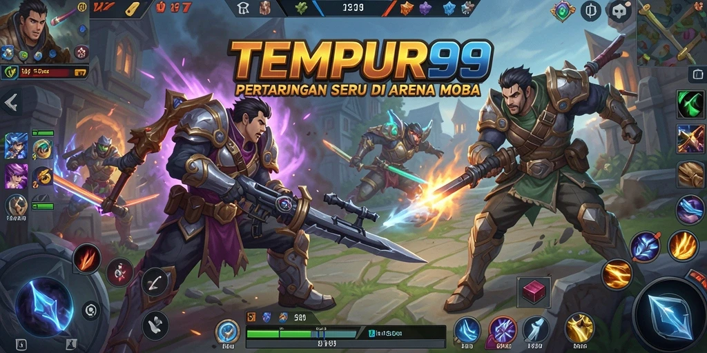 Tampilan gameplay TEMPUR99 yang intens dan penuh strategi.