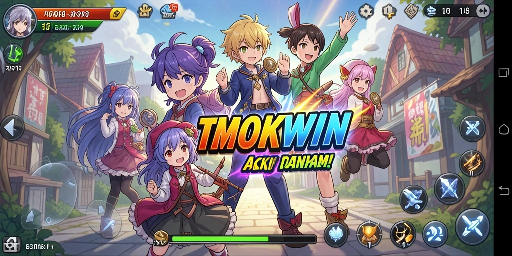 Tampilan gameplay anime yang memukau dan penuh aksi.