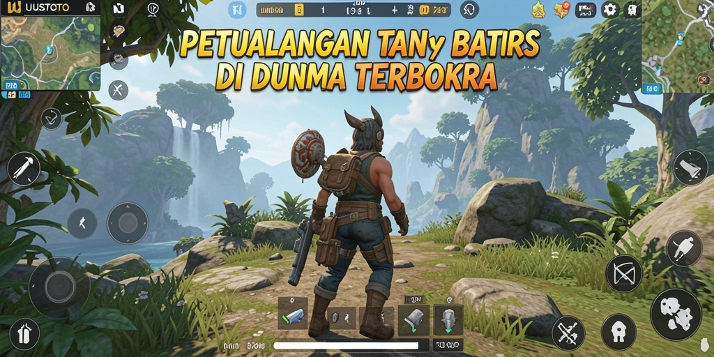 Screenshot UUSTOTO menunjukkan petualangan seru di dunia terbuka.