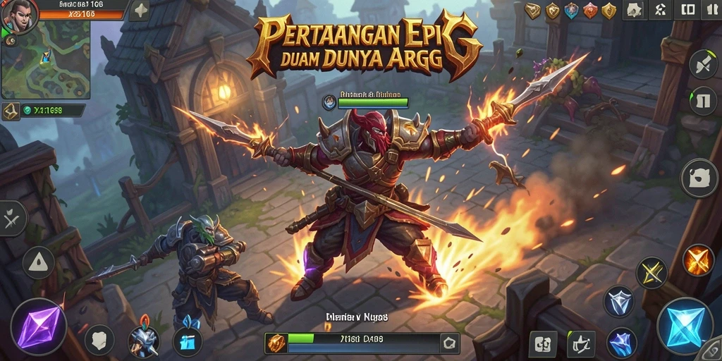 Tampilan gameplay X168 yang mendebarkan dan penuh aksi dalam mode ARPG.